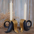 Banana Candle Holder Home Desktop Decorations Banana Peel Candle-Holder Resin Ornament(Black)