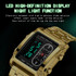 BINBOND B2311 30m Waterproof Men LED Luminous Multifunctional Quartz Watch, Color: Leather-White Steel-Black