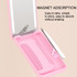 LED Cosmetic Mirror Rechargeable Smart Fill Light Travel Portable Set(Pink)