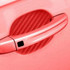 3 Sets Car Door Wrist Handle Protective Stickers Carbon Fiber Handle Protector(Red)