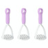 3pcs Kitchen Manual Potato Masher Baby Supplement Food Mashing Tool(Purple)