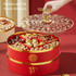 Candy Box Home Multi-Layer New Year Fruit Tray Compartmentalized Dry Fruit Box With Lid, Color: Ivory White 1 Layer