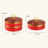 Candy Box Home Multi-Layer New Year Fruit Tray Compartmentalized Dry Fruit Box With Lid, Color: Red 1 Layer