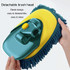 Curved Rod Car Wash Mop Retractable Cleaning Tool No Harm Car Special Soft Brush(Lake Green)