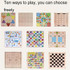 3 in 1 B Model Wooden Multifunctional Parent-Child Interactive Children Educational Chessboard Toy Set