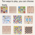 3 in 1 F Model Wooden Multifunctional Parent-Child Interactive Children Educational Chessboard Toy Set
