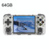 ANBERNIC RG35XX H Handheld Game Console 3.5 Inch IPS Screen Linux System 64GB(Transparent White)