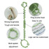 Multifunctional Silicone Bottle Loss Prevention Chain Mug Nipple Clip Fixing Cord(Light Green)