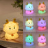 Dragon Silicone Sleeping Night Light Childrens Gift USB Rechargeable Ambient Lantern, Style: Pat Model(Colorful+Warm Yellow Light)