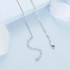 S925 Sterling Silver Platinum Plated Stitching Women Necklace(BSA007)