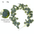 Artificial Greenery Eucalyptus Leaf Vine Simulation Rattan Home Decoration, Style: 1m Eucalyptus Gray White