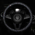 Glitter Car Steering Wheel Cover Three-dimensional Without Inner Ring Tightness Car Accessories 38cm(Black)