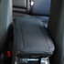 Car Center Console Cover Mat Fiber Leather Embossed Double Line Armrest Cover 32x19cm(Dark Blue)
