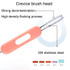 Multifunctional Straw Lid Cleaning Brush Nylon Stainless Steel Crevice Scrubber Comb(Pink)