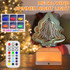 16 Colors 3D Rotating Bedside Lamp Night Light LED Rechargeable Ambient Light Decorative Ornament, Style: Water Droplet