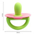 Silicone Cactus Teether Baby Anti Teething Sticks Toys(Green And Yellow)