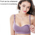 High Elasticity Non-Steel Ring Breastfeeding Bra Maternity Comfort Top Clasp Underwire Bra, Size: S(Pink)