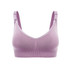 High Elasticity Non-Steel Ring Breastfeeding Bra Maternity Comfort Top Clasp Underwire Bra, Size: XL(Purple)
