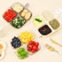 Multipurpose Compartmentalized Spice Tray Four Divided Kitchen Storage Seasoning Plate(Cream White)