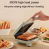 2 In 1 YIDPU Multifunctional Family Breakfast Maker Light Diet Sandwich Waffle Baker, CN Plug(White)