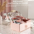 Cosmetics Storage Box Plastic Anti -Dust Transparent Desktop Medicine Box L Pink