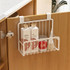 Behind-the-door Hanging Basket Kitchen Condiment Storage Rack Hanging Storage Rack(White)