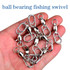 5pcs /Pack PROBEROS DAC006 Lure Baits 8-Type Rings Connector High-Speed Bearing Swivel Oval Pin Fishing Gear Accessories, Length: 25mm