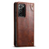 For Samsung Galaxy Note20 Suteni Baroque Calf Texture Buckle Wallet Leather Phone Case(Khaki)