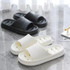 Bathroom Shower Slippers Non-slip Hollow Quick-drying Thick-soled Flip Flops, Size: 40-41(Black)