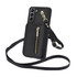 For Samsung Galaxy S21+ 5G YM006 Skin Feel Zipper Card Bag Phone Case with Dual Lanyard(Black)