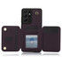 For Samsung Galaxy S21 Ultra 5G YM006 Skin Feel Zipper Card Bag Phone Case with Dual Lanyard(Dark Purple)