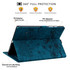 For Samsung Galaxy Tab S9 FE Cartoon Sakura Cat Embossed Leather Tablet Case(Blue)