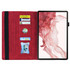 For Samsung Galaxy Tab S9 FE Splicing Shockproof Leather Tablet Case(Red)