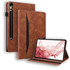 For Samsung Galaxy Tab S9 Ultra /S8 Ultra Splicing Shockproof Leather Tablet Case(Brown)