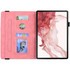 For Samsung Galaxy Tab S9 Ultra Calf Texture Embossed Leather Tablet Case(Pink)