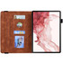 For Samsung Galaxy Tab S9 FE+ Calf Texture Embossed Leather Tablet Case(Brown)
