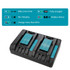 For Makita DC18RC 14.4-18V Lithium Battery Dual Charger, Specification: UK Plug