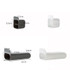 Desktop Computer Monitor Auxiliary Pen Holder Desk Adhesive Storage Box, Color: Square Double-layer-White