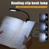 LED Reading Light Clip Book USB Charging Mini Bedside Learning Lamp(Black)