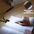 LED Reading Light Clip Book USB Charging Mini Bedside Learning Lamp(Black)