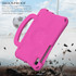 For Samsung Galaxy Tab A7 Lite 8.7 T220/T225 Handle Football Shaped EVA Shockproof Tablet Case(Rose Red)