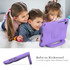 For Samsung Galaxy Tab A7 Lite 8.7 T220/T225 Handle Football Shaped EVA Shockproof Tablet Case(Light Purple)