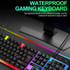 T-WOLF TF230 Colorful Light Effect Game Office Computer Wired Keyboard and Mouse Kit(Black)