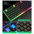 T-WOLF TF230 Colorful Light Effect Game Office Computer Wired Keyboard and Mouse Kit(Black)