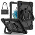 For Samsung Galaxy Tab A8 10.5 2021 Contrast Color Robot Silicone Hybrid PC Tablet Case(Black)