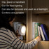 Eye-care Study Desk Lamp Dormitory Bedside Reading Rechargeable Clip-On Night Lamp(White)