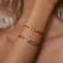 S925 Sterling Silver Sun And Moon Couple Braided Bracelet Jewelry, Model: BSB166-RD