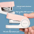 Deli Mini Stapler Includes 830 Staples ,12 Sheet Capacity(Pink)