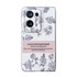 For OPPO Find N2 Pearlescent Paint Painted PC Phone Case with DIY Scarf Bracelet(Sketch Flower)