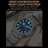 BINBOND B1885 30m Waterproof Retro Luminous Square Men Quartz Watch, Color: Black Steel-Blue-White